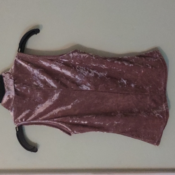 Minette, Pink, Crushed Velvet, Sleeveless Top, no size listed, maybe size S - Picture 2 of 10